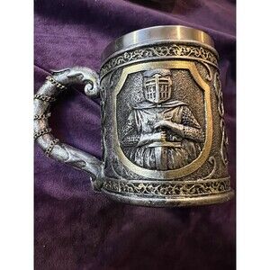 Knights Templar Mug Resin And Stainless Steel Construction Holds 500 - 600 mL